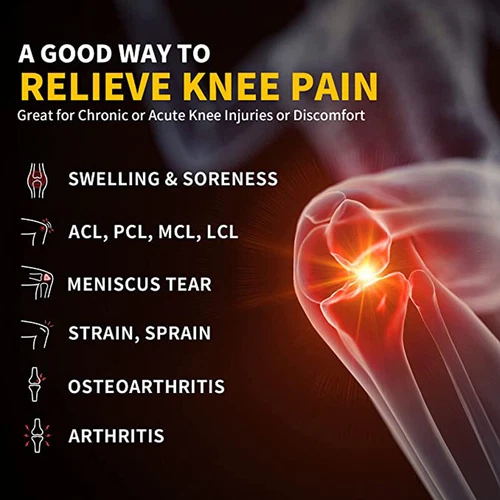 Elastic Knee Sleeve Support Brace for Joint Pain Injury Sprain Knee Cap Compress - Picture 5 of 66