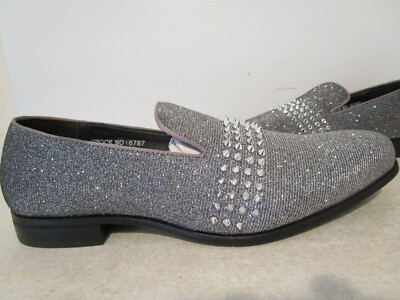 After Midnight Mens 6787 Formal Slip On Dress Shoes GunMetal/Silver Sizes 8  - 13 | eBay