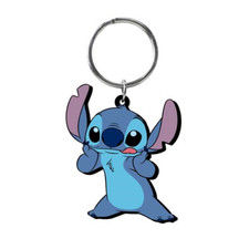 Keychain Ring Soft Touch  Monogram Int Lilo Stitch Bag Clip Key Flexible Disney 