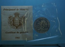 MONACO RANIERI III 10 FRANCHI 1982 ARGENTO SILVER COIN CURRENCY COLLEZIONE 