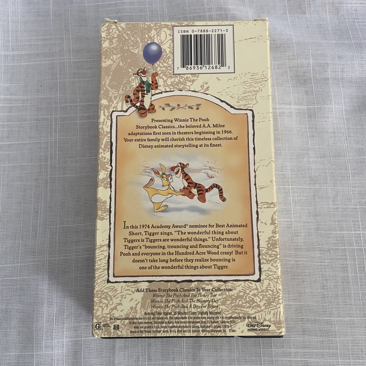 Winnie the Pooh and Tigger Too Pooh's VHS 2000 Walt Disney Video