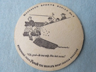 Vintage Bier Untersetzer ~ Mackeson Hyde Brewery SPORTS Serie #7 ~ ~ Luton