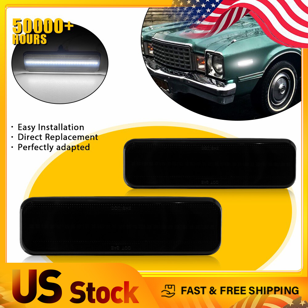 LED Front Side Marker Light Kit for 1981-1993 Dodge D/W 150 250 350 Trucks