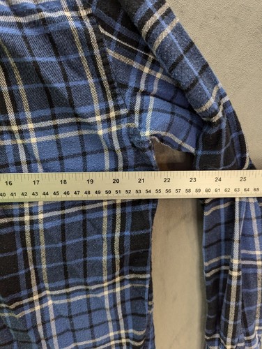 Chaps Flannel Shirt Men's Size Medium Long Sleeve Cotton Plaid Lumberjack - Picture 10 of 11