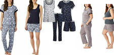 Lucky Brand 4-Piece Tee Tank Short Pant Pajama Set -Med, Large, XL -New