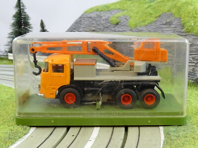 FALLER AMS | BUESSING KRANWAGEN | orange | NEAR MINT | VERY HTF | BOXED !!!