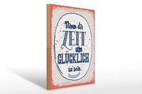 Holzschild Spruch 30X40 Cm Nimm Dir Zeit Um GlüCklich Zu Sein