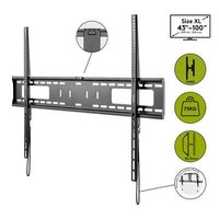 Supporto Tv A Parete Pro Fixed Xl Televisore Da 43 A 100 Pollici Staffa Qled O