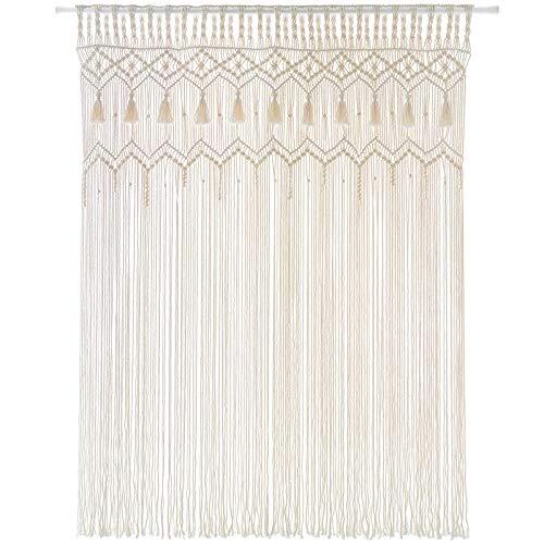 Makramee Wandbehang Vorhang groß gewebt Fenstervorhänge Handarbeit Boho Home 1 - Bild 3 von 7