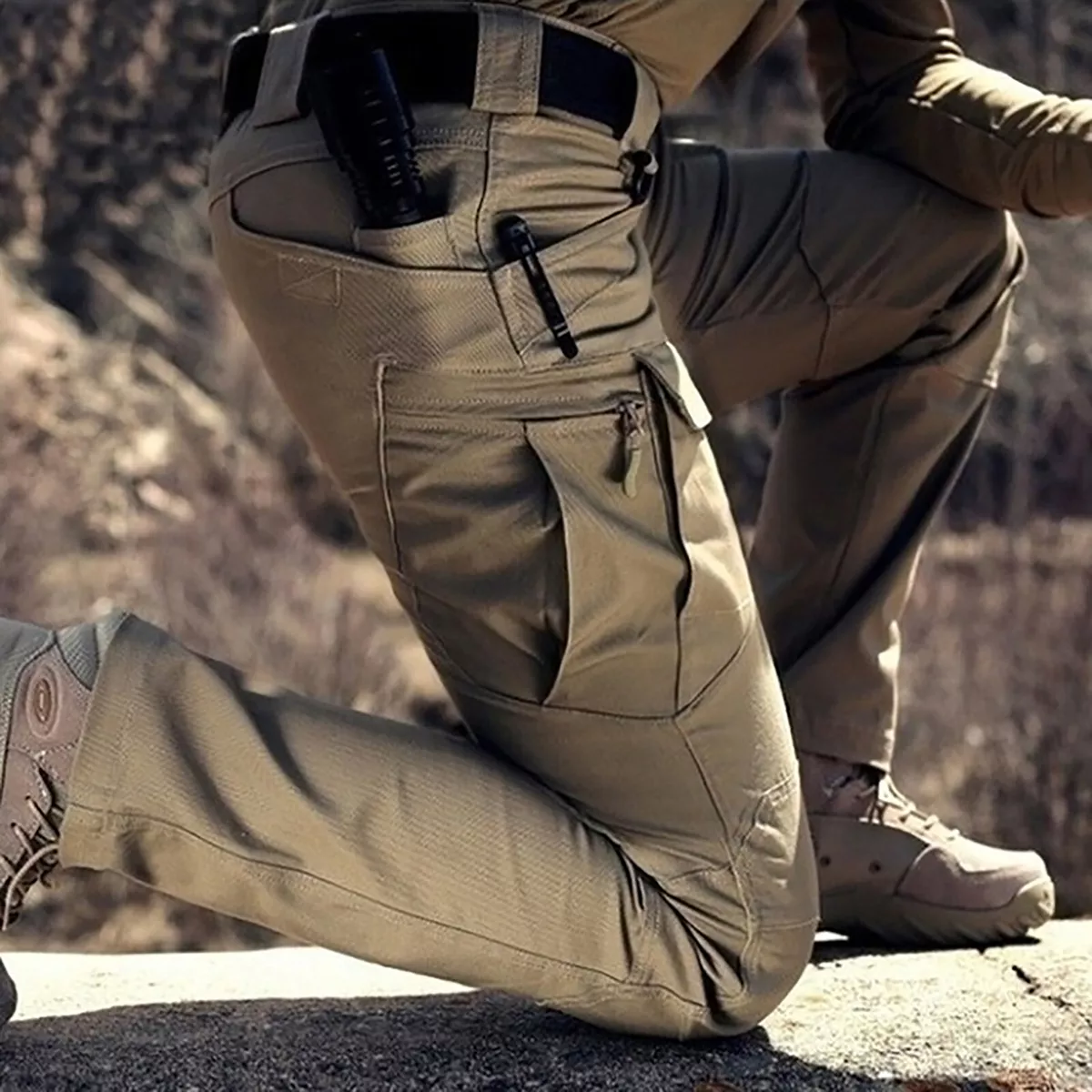 Men s Work Cargo Pants Tactical Combat Pants Outdoor Hiking