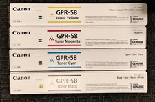 Canon, GPR-58, GPR58, OEM Toner, 4 Color Toner Set, Black, Cyan, Magenta, Yellow