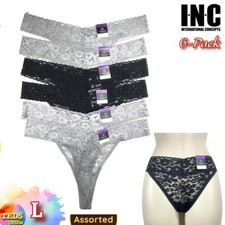 NWOT 6-Pack INC International Concepts Women's XXL Lace Thong Underwear Assorted