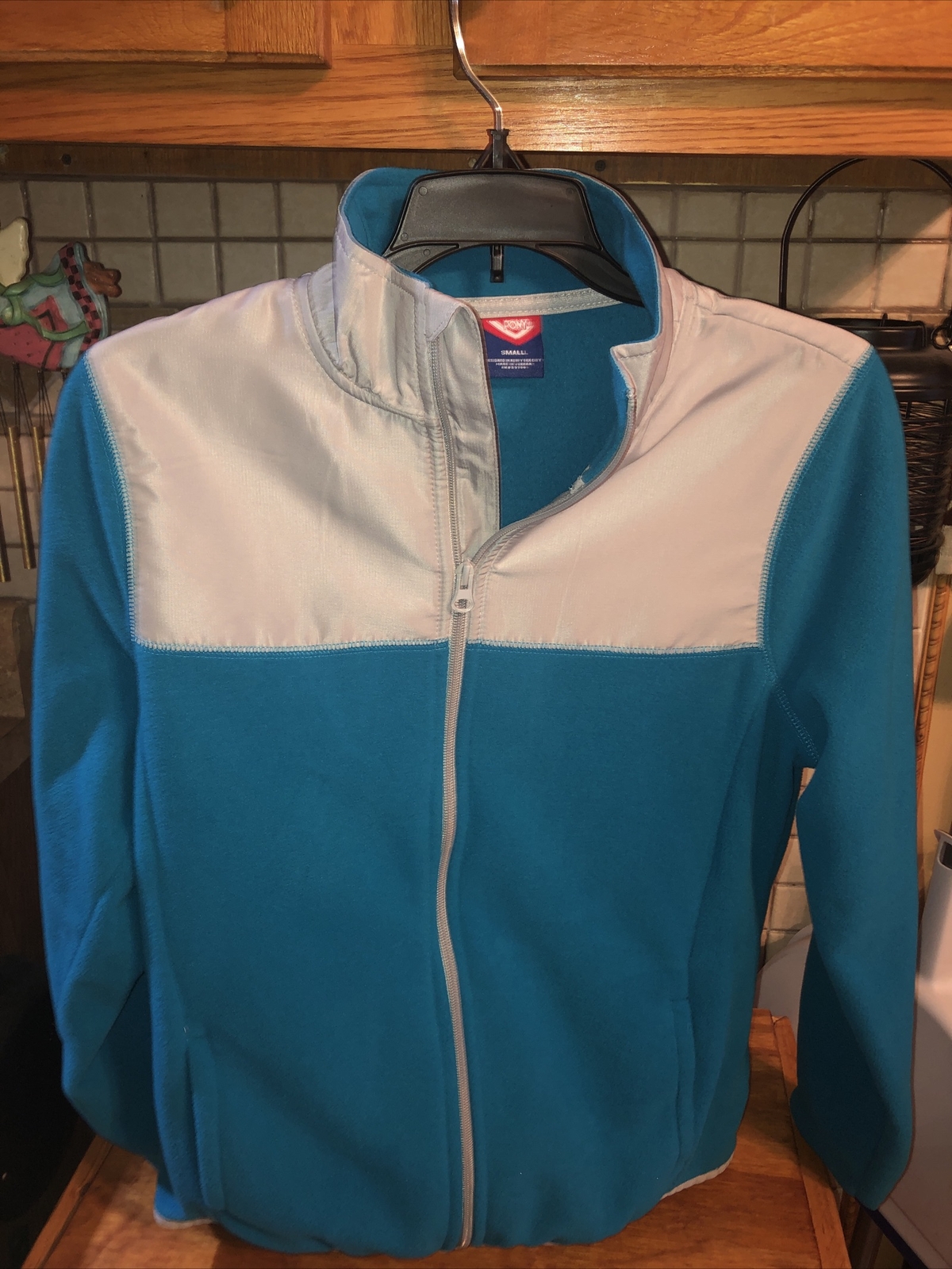 Giacca pony donna (taglia small) con 2 tasche e una all'interno