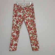 Paige Floral Skyline Ankle PEG Women's Jeans Women 27 Y2k Casual Beach Vacation