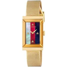 Gucci G-Frame YA147410 Ladies Gold-Tone Watch