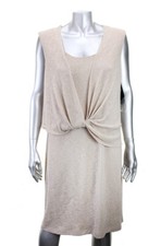Nine West New Tan Front Knot Sleeveless Dress 12 $119