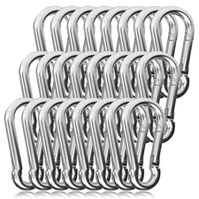 60PCS 3" Heavy Duty Spring Snap Hook M8 5/16" Galvanized Steel Snap Hook Cara...