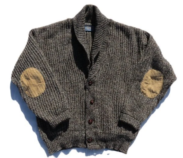 Vtg 60s 70s PENDLETON USA Men’s sz M 100% Wool Cardigan Sweater Pockets Grandpa - Image 2 of 4