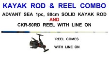 LINEAEFFE ADVANT SEA 80cm CANNA KAYAK SOLIDA + MULINELLO CCKR-50RD + LENZA BARCA PESCA MARE