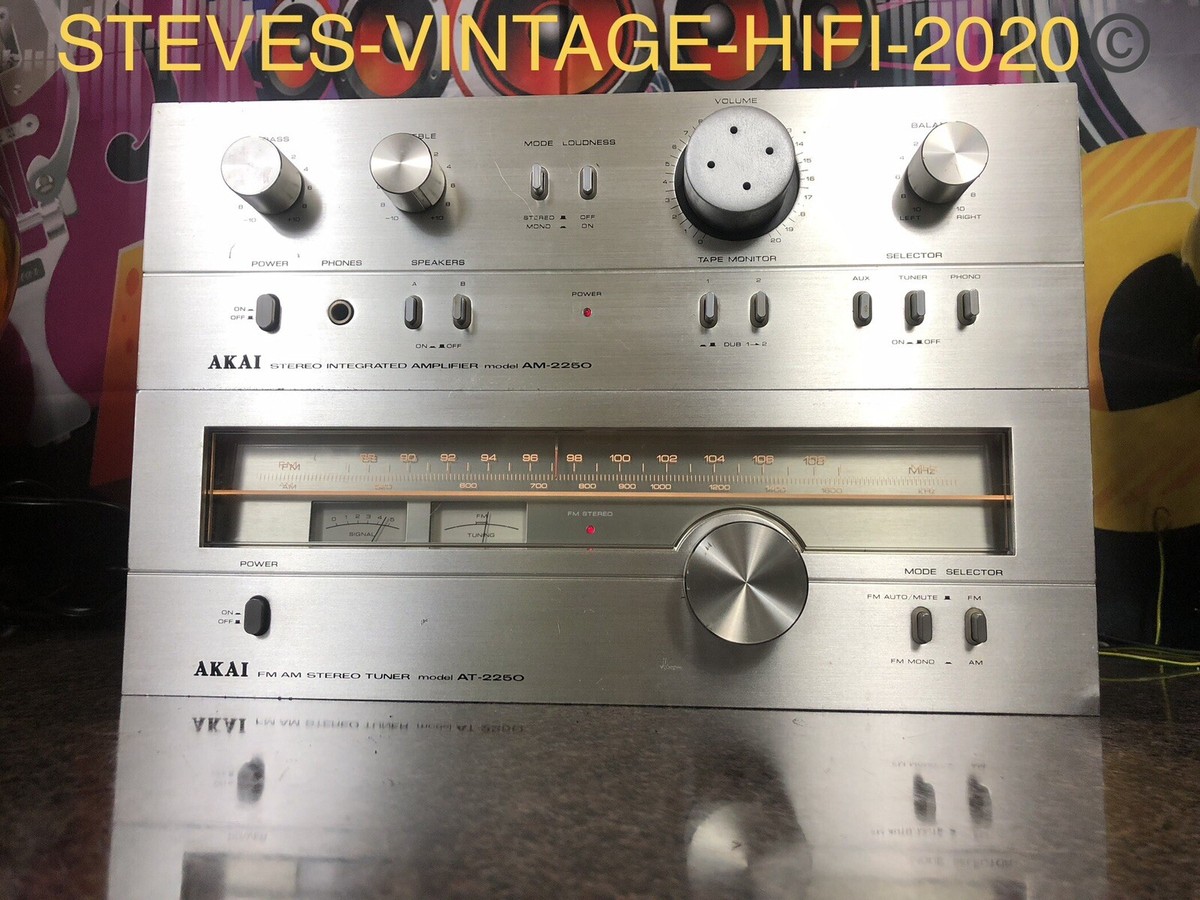 Akai AM-2250 Integrated Amplifier + AT-2250 Stereo Tuner 1978