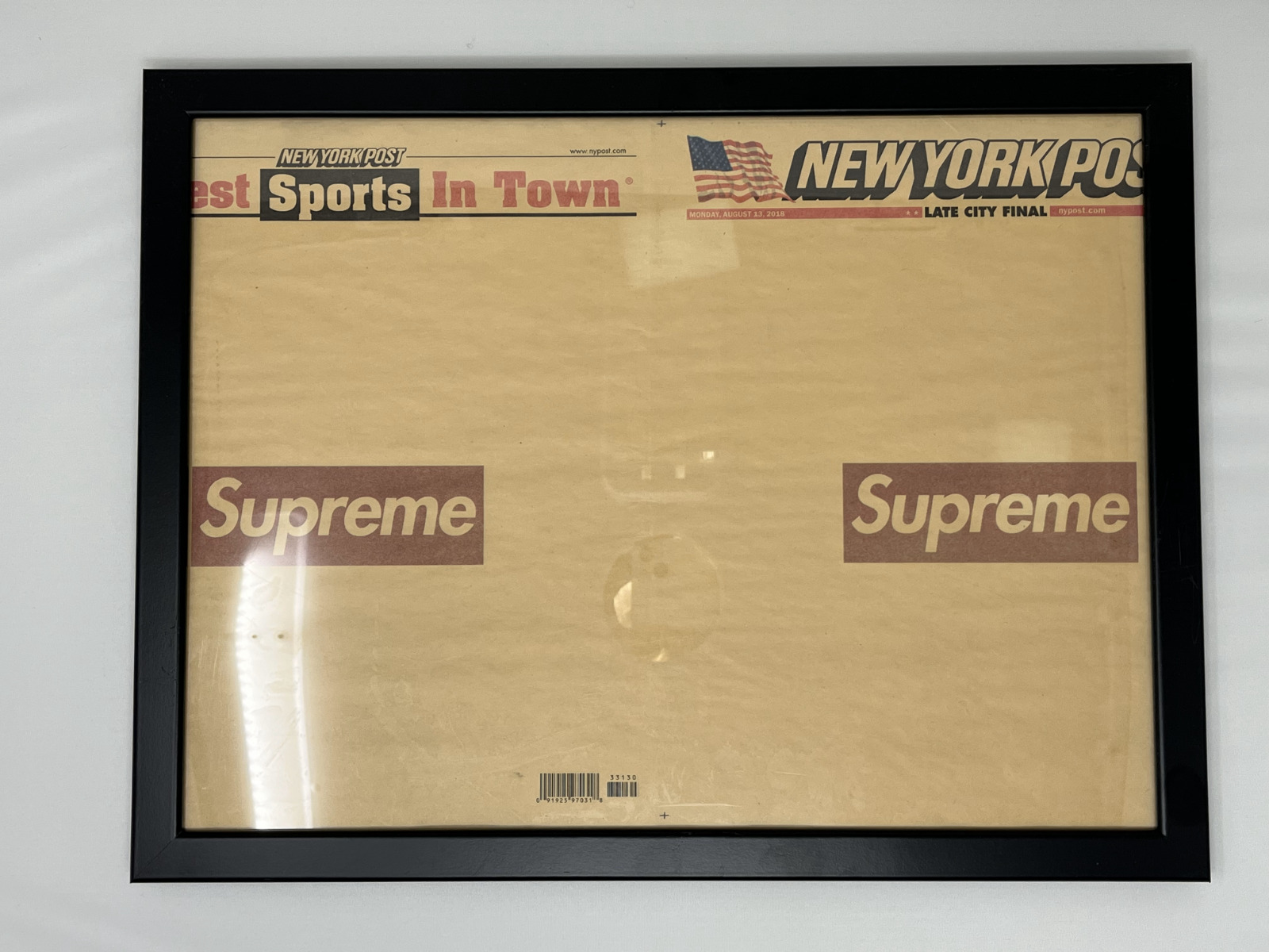 Supreme Newspaper Framed - New York Post newspaper Collectable