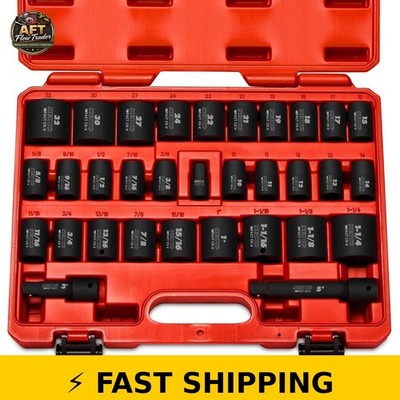Neiko 1/2'' Drive Impact Socket Set 32 Piece Cr-V Steel
