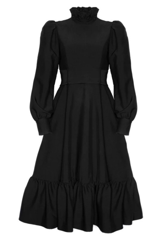 "Blackwood Castle Dress \"The Victoria\" In Black 2XL Gothic Goth Dress NWOT"