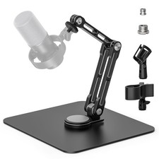 Mic Stand Desk, 360  Rotatable Desktop Microphone Stand, Max Load 4.4 lb, A