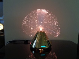 Vintage Fantasia Products Saturn Model # 2050 with a gold metal base
