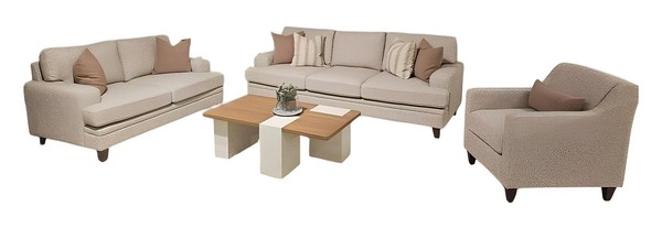 Wohnzimmer-Set 3-Sitzer 2-Sitzer Und Sessel Komfortabel Und Elegant-image
