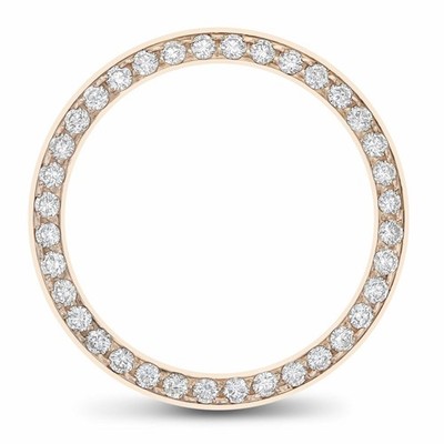 1.50CT BEAD SET NATURAL DIAMOND BEZEL 14K FOR ROLEX DATEJUST 31MM ROSE GOLD