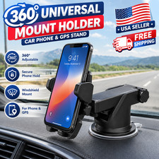 360  Universal Mount Holder Car Stand Windshield For Mobile Cell Phone GPS .....
