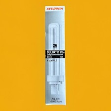 2 Units Sylvania 21114 Dulux D CF26DD/835/ECO 26W 2-Pin CFL G24d-3 3500K