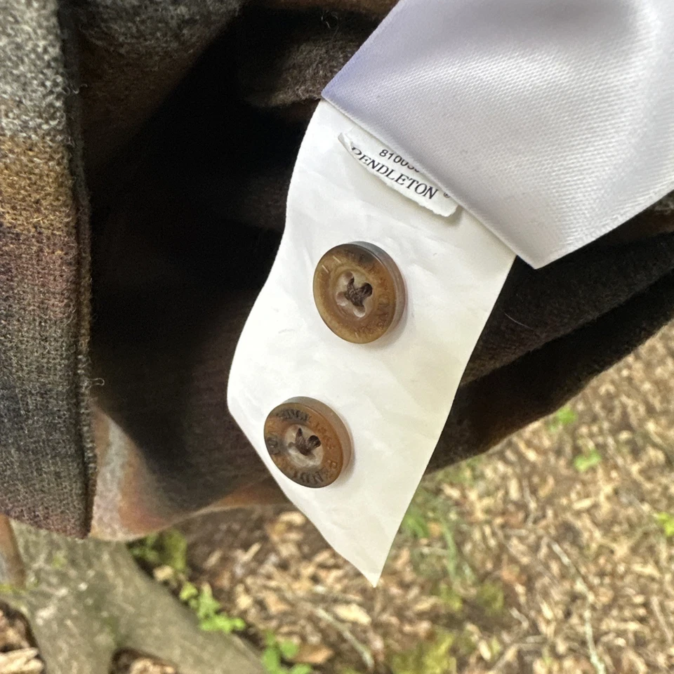 Camisa de Tablero PENDLETON Ombre Cuadros Cuello Abierto Nueva Talla Grande Foto 4 de 4