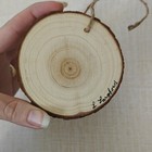 Hand Painted Wood Ornament Round Hanging Holiday Floral Contemporary Nature — photo 4