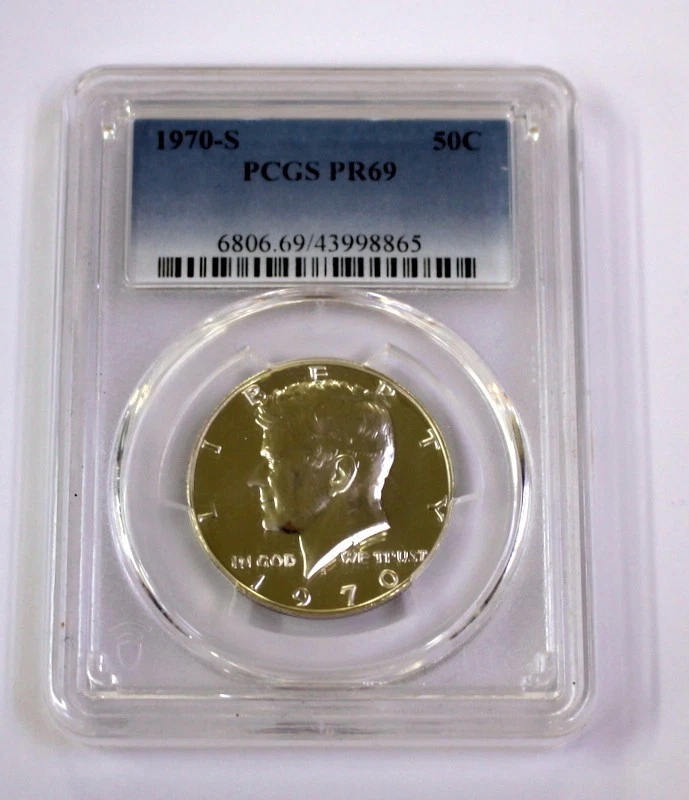 PCGS Certified PR 69 Graded 1970 Kennedy US Half Dollars (1964-Now