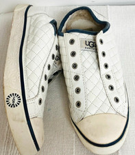 UGG white quilted trainers sheepskin size 4.5 UK sale