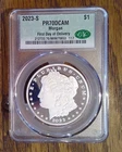 2023-S Morgan Silver Dollar $1 US Mint Proof .999 CAC PR70DCAM (085351)