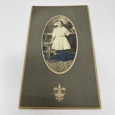 Antique Late 1800s little Girl Portrait Photograph Cabinet Card