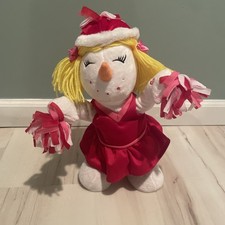 Gemmy Cheerleader Animated Snowman  Hey Santa...