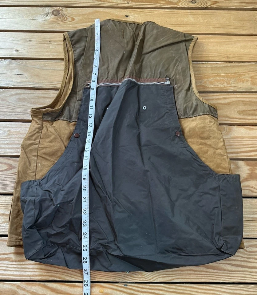 Vintage SafTbak Men’s Full zip Hunting Fishing vest Size M Brown D7 - Image 4 of 4