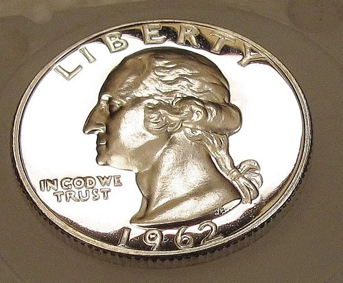 1962 Gem CAMEO Proof Quarter 90% Silver Blazing Original Surfaces    #715 ~ 12