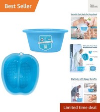 AWA Extra Large Blue Foot Bath - Sturdy Soaking Tub for Total Foot Relief