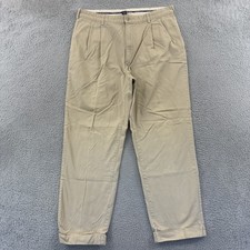 Vintage Polo Ralph Lauren Hammond Pant Mens 38x32 Beige Loose Chino Preppy Y2K