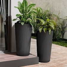 23.6" Tall Planters for Outdoor Plants,Large Outdoor Planters for Front Porch...