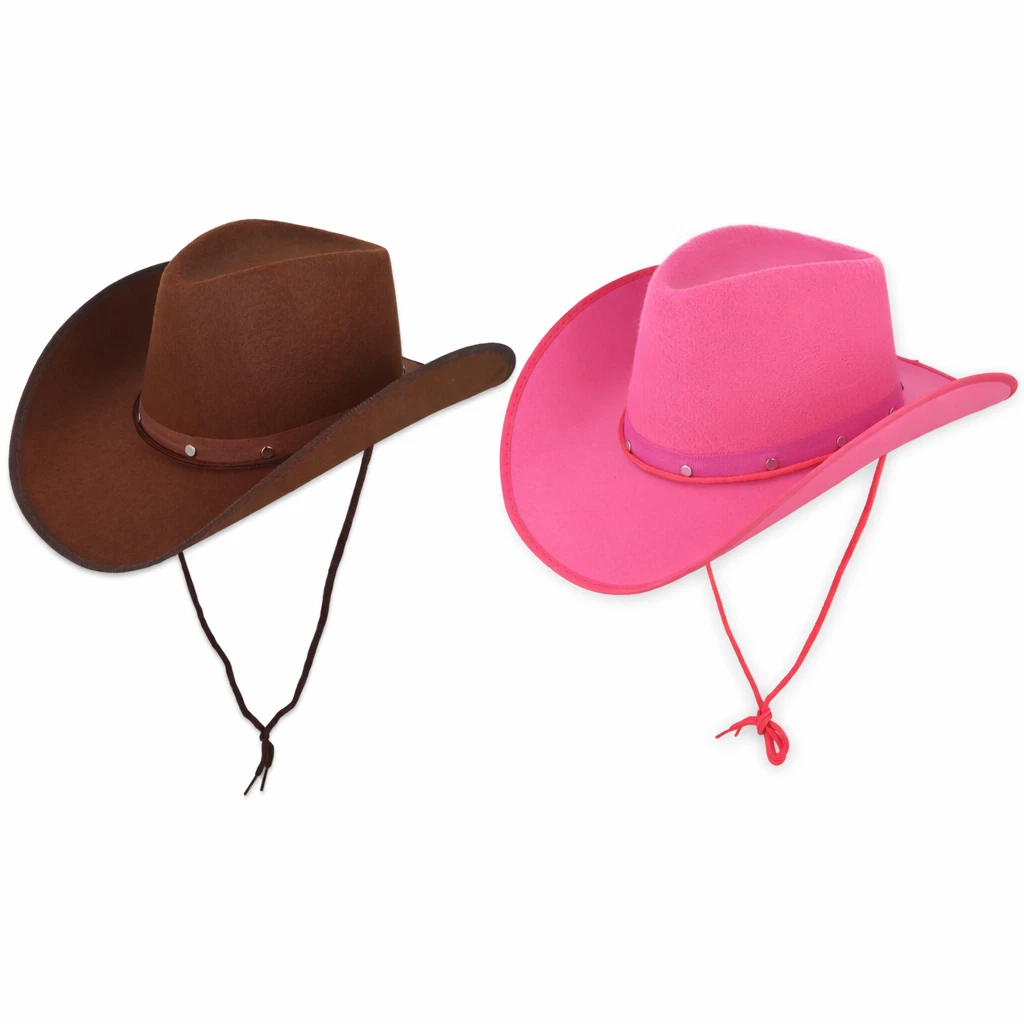 6 Cappelli Da Cowboy Rossi Per Donna – Festa A Tema, Addio Al Nubilato, Costume (taglia Unica) - Foto 6