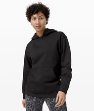 Sudadera con capucha para mujer Lululemon All Yours negra talla 6 pulóver sudadera bolsillos