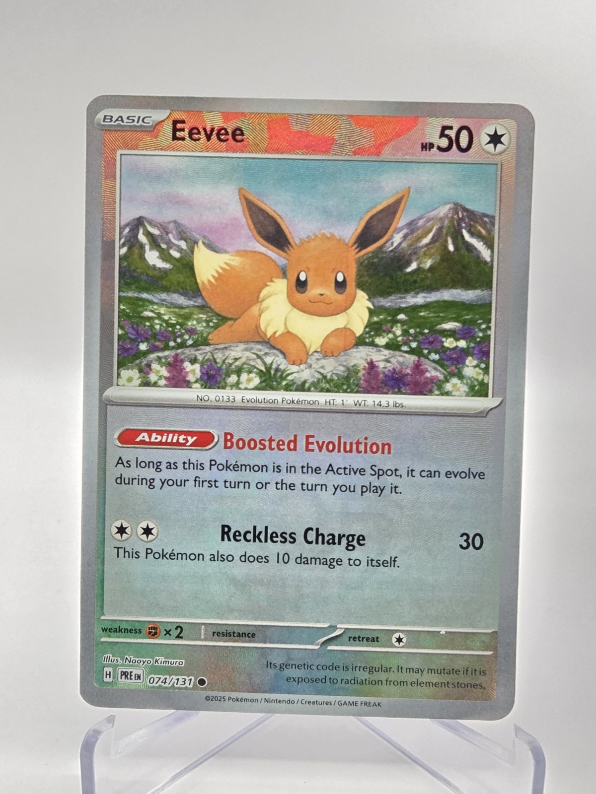Eevee 074/131 – Poké Ball Reverse Holo – Prismatic Evolutions (PRE) – NM
