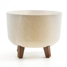 Modern Flower Pots with Legs Drainage Holes Self Watering House Plant Holder