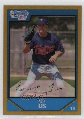 2007 Bowman Chrome Prospects Gold Refractor /50 Erik Lis #BC19 4k8